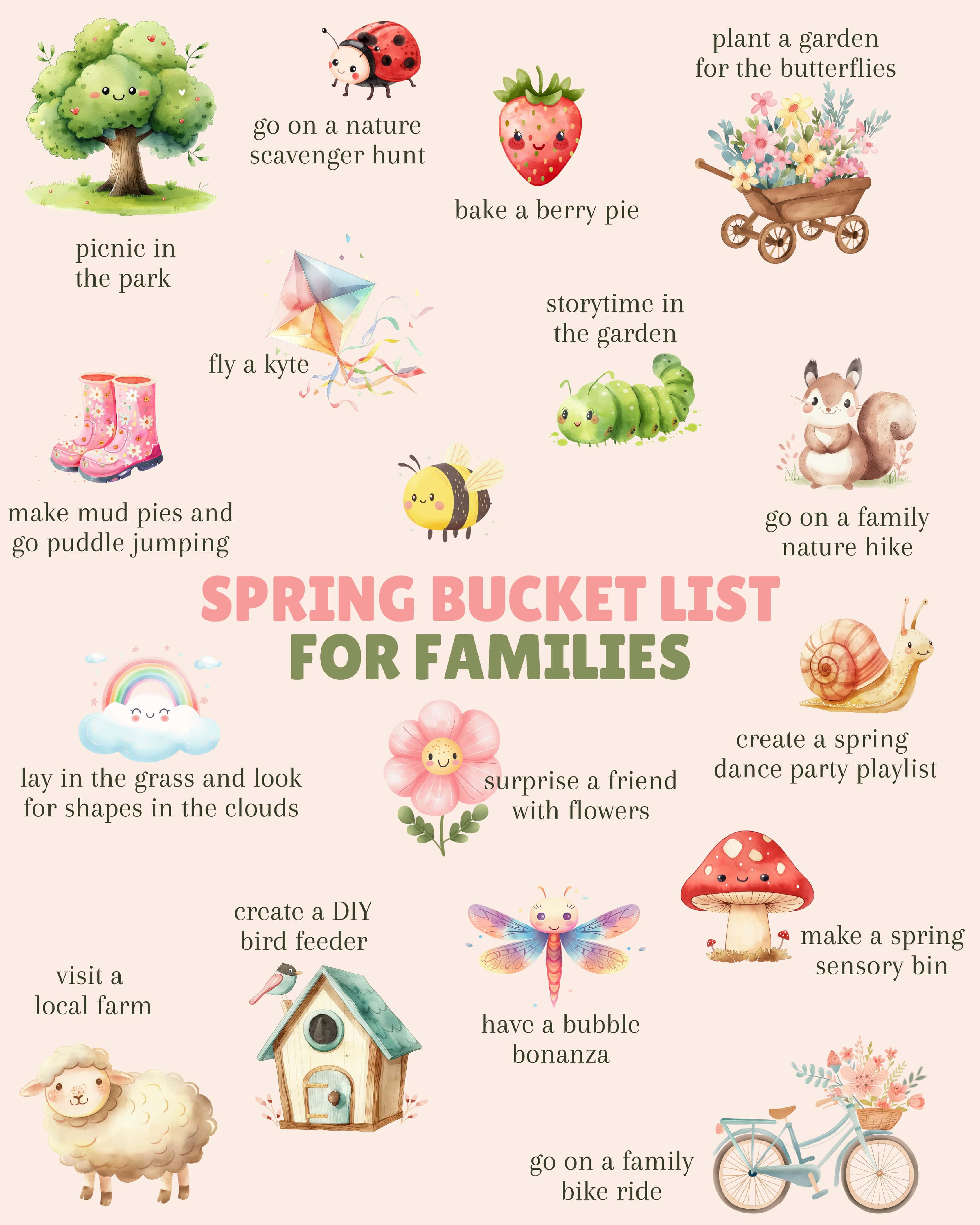 Spring Bucket List For Families