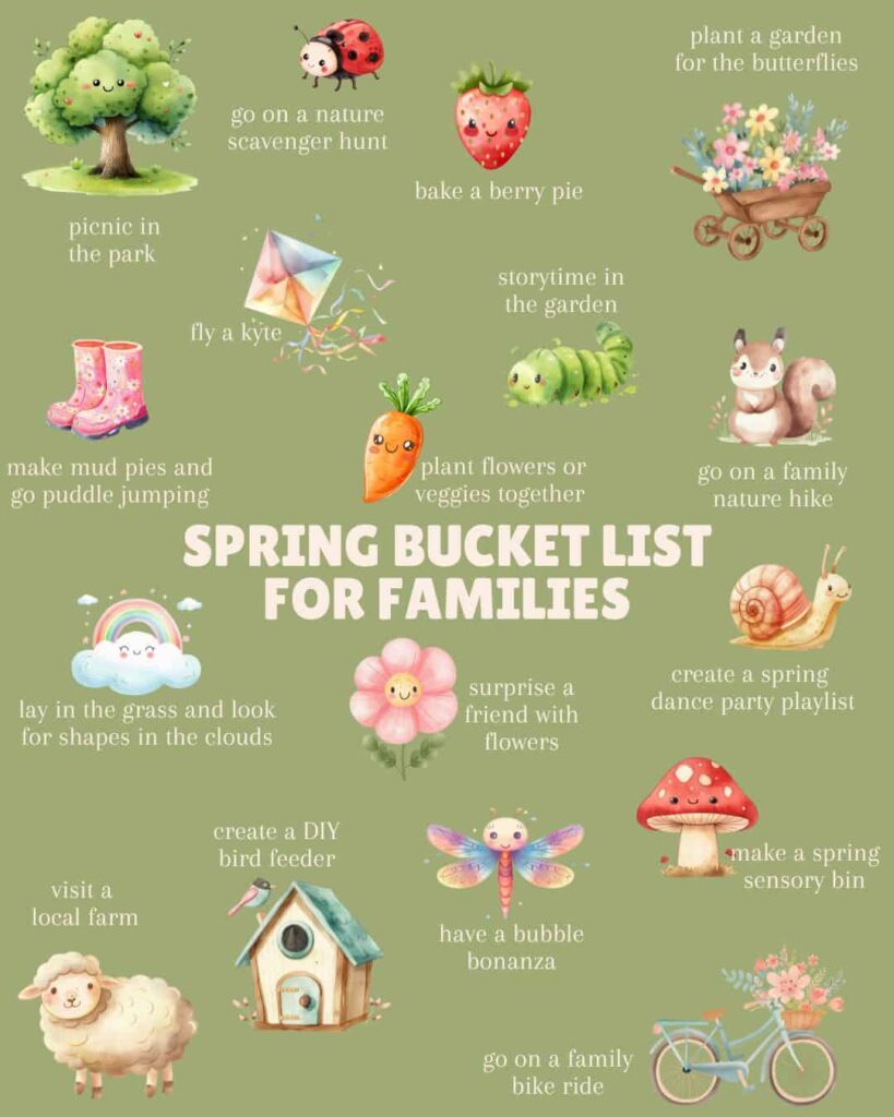Spring Bucket List For Toddlers